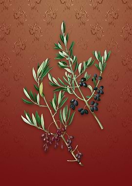 Wild Olive on Falu Red