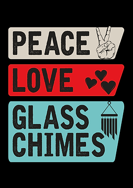 Peace Love Glass Chimes