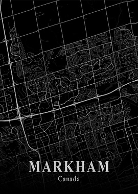 Markham City Map Dark