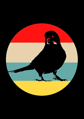 Budgie Retro Sunset Bird