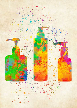 Beauty salon watercolor