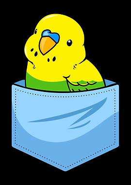 Budgie Cute Pocket Bird