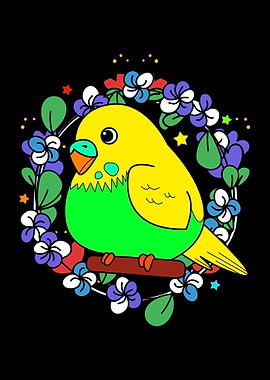 Budgie Flower Circle