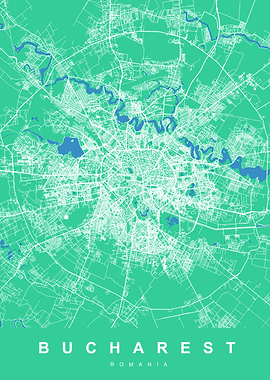 BUCHAREST Map ROMANIA