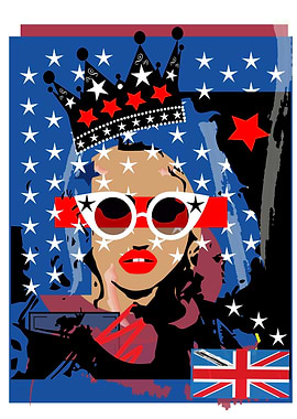 Art vector queen girl wi