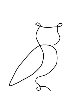 One line Owl
