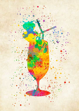 Cocktail watercolor