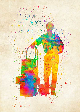 Courierdelivering painting