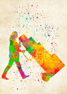 Courierdelivering painting