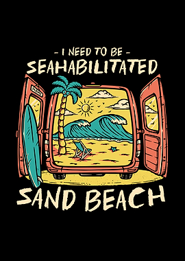 Sand Beach Summer Funny