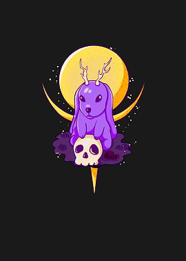 Creepy Bunny With Antlers