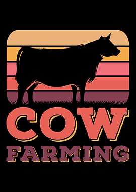 Retro Cow Farm Farming