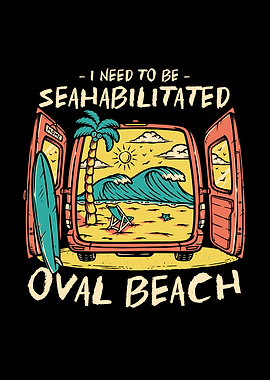 Oval Beach Summer Funny