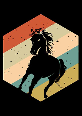 Horse Retro Background