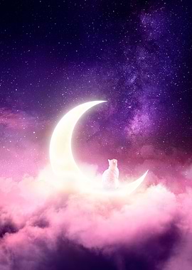 Cat at Moonlight
