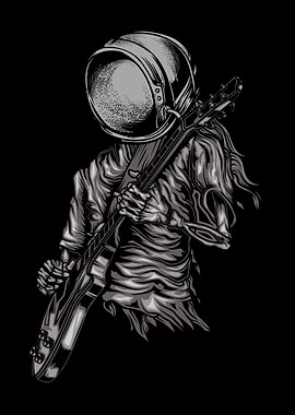 Astronaut Playing Guitar