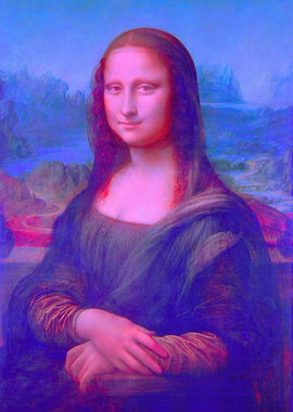 Mona Lisa with A Colorful