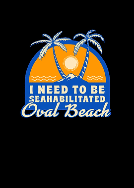 Oval Beach Summer Funny