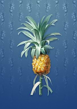 Pineapple on Bahama Blue