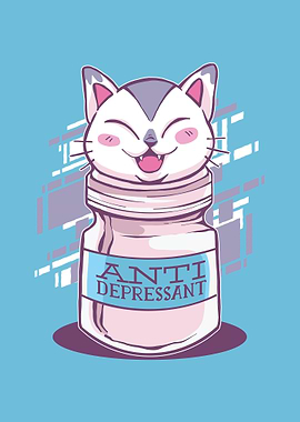 Cute Cat Anti Depressive