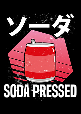 Cute kawaii soda pressed
