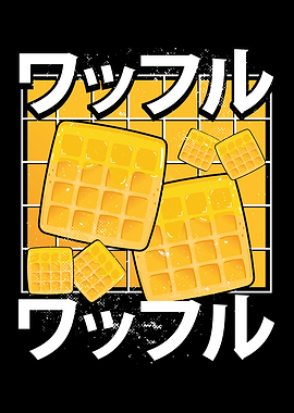 Cute kawaii waffles