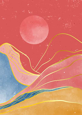 Abstract Mountain art