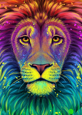 Colorful Lion