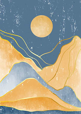 Abstract Mountain art