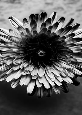 mono chrome flower