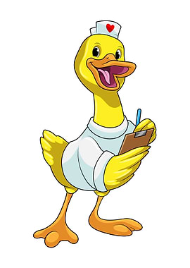 Duck Nurse Heart Hat