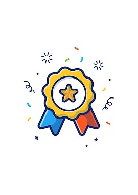 Star Badge Ribbon Cartoon