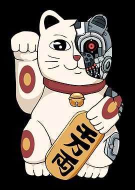 Cyborg Maneki Neko Cat
