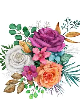 modern colorful flowers