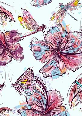 dragonfies in the garden