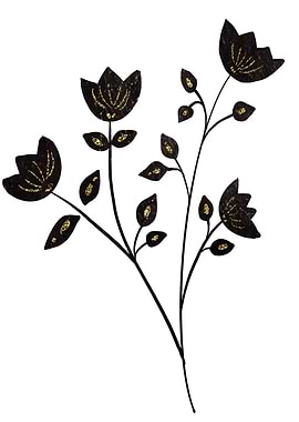 black gold flowers