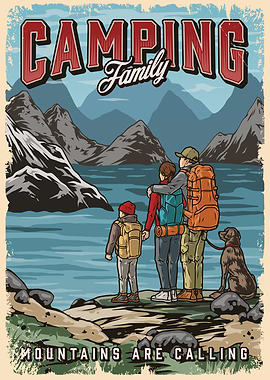 Camping Family Mountains