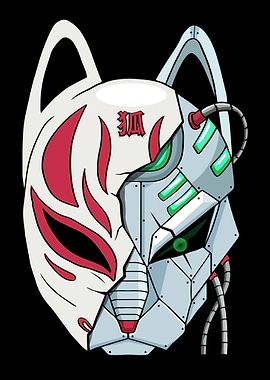 Cyborg Kitsune Mask