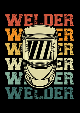 Welder helmet in retro