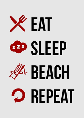 eat sleep beach repeat