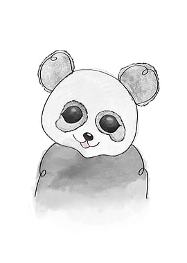 Watercolor Baby Panda