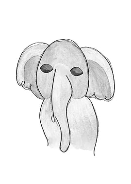 Water Color Baby Elephant