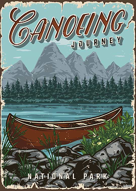 Canoeing Journey Vintage