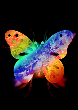 Color illusion butterfly