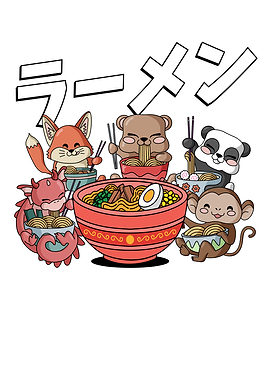 Panda Monkey Axolotl Ramen