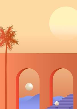 Boho travel art Morocco