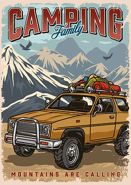 Camping Family Mountains