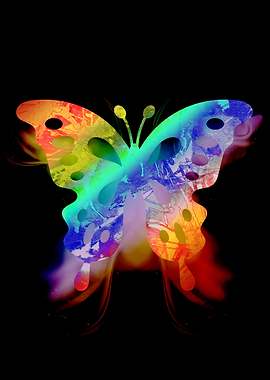 Color illusion butterfly