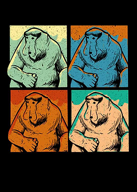 Retro Proboscis Monkey