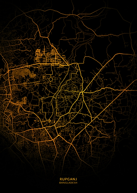 Rupganj City Map Gold